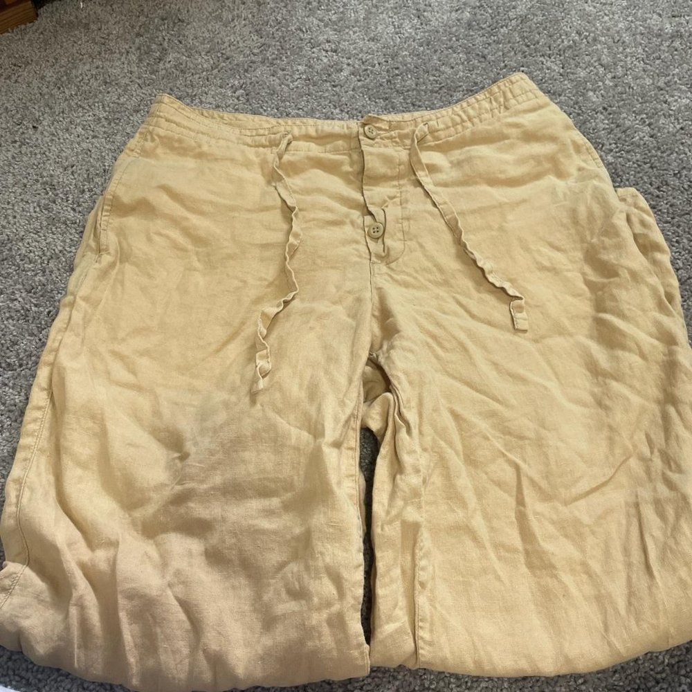 Tan Linen Pants